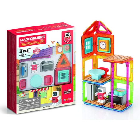 Noutati si reduceri - Set de construit Magformers- Bucatarie, 33 piese