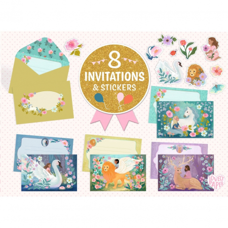 Set de invitatii Animale fantastice, Djeco [2]