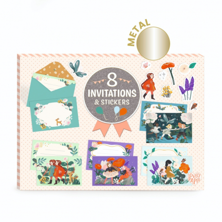 pentru FETE - Set de invitatii Prietenii din gradina, Djeco