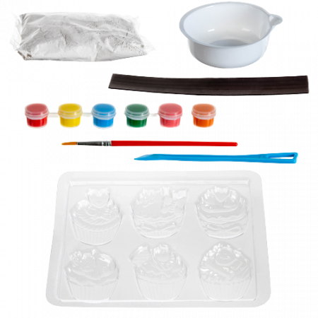 Set de pictat si creat magneti, Cupcake, 6 forme diferite [2]