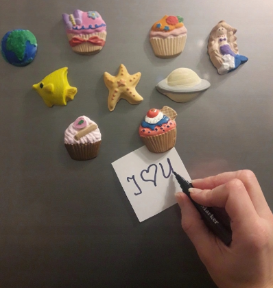 Set de pictat si creat magneti, Cupcake, 6 forme diferite [3]