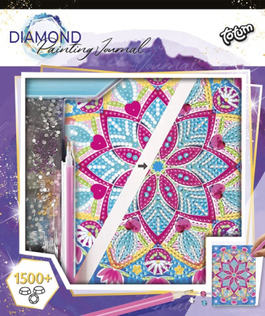 Noutati si reduceri - Set DIY Jurnalul meu cu lotus mandala si diamante, Totum