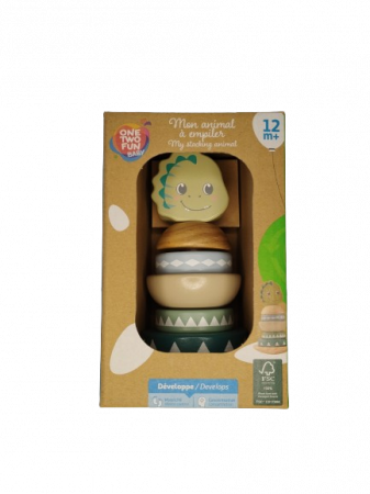 Set Educativ si Interactiv, Turn de Stivuit, Dragon, 6 Piese, + 12 Luni [1]