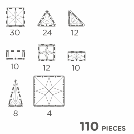 Set magnetic de construit Inventiv 110 piese, Cleverclixx [1]