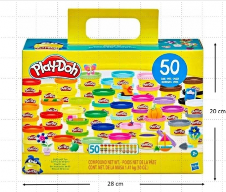 Set plastelina Play-Doh, 50 cutii, 28 grame fiecare, 23 culori, non-toxic, multicolor [4]