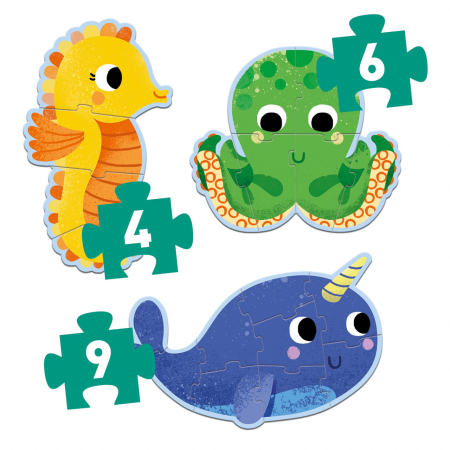 Set puzzle-uri evolutive In ocean, Djeco [5]