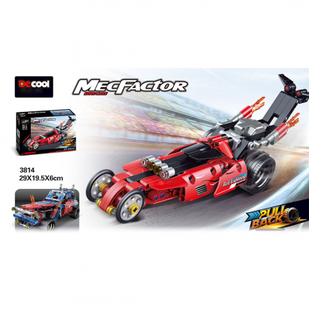 Seturi de constructie - Set Tehnic Constructie, Model 3814, Masina de curse, 204 piese - Decool
