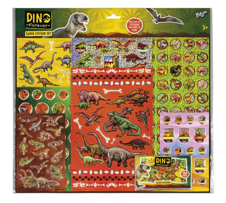 Noutati si reduceri - Super set abtibilduri cu dinozauri