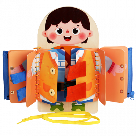 Jucarii educative - Tabla educationala de antrenament pentru abilitati practice de viata, lemn,  Educatie Montessori, portabila, Jucarie Senzoriala, 3 ani+,  Edujucarii