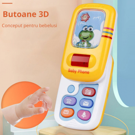 Telefon de jucarie interactiv, butoane, sunete, lumini, o interfata atractiva si un design atragator [2]
