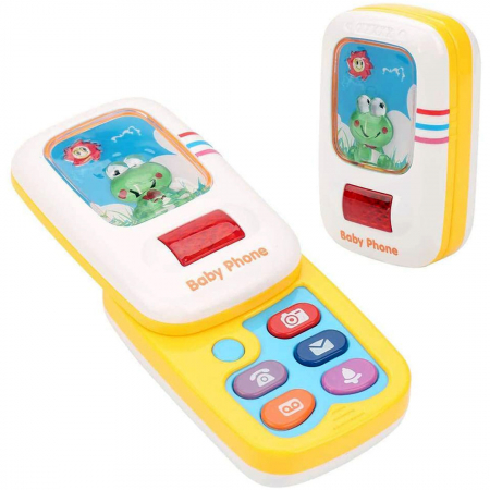 Telefon de jucarie interactiv, butoane, sunete, lumini, o interfata atractiva si un design atragator [0]