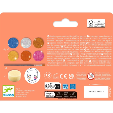 Trusa make-up culori metalice non alergice, Djeco [7]