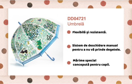 Umbrela pentru adulti Flori si pasari, Djeco [4]