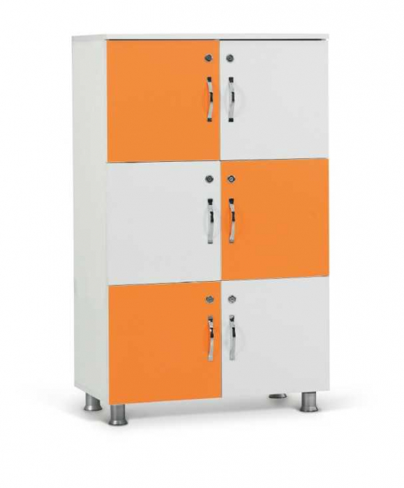 Dulap cu șase compartimente colorate și încuietori [1]