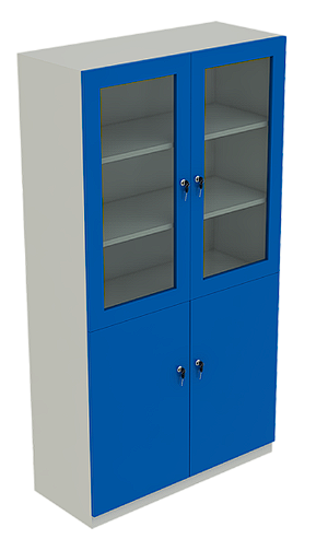 Dulap metalic pentru laborator cu uși din sticlă [1]