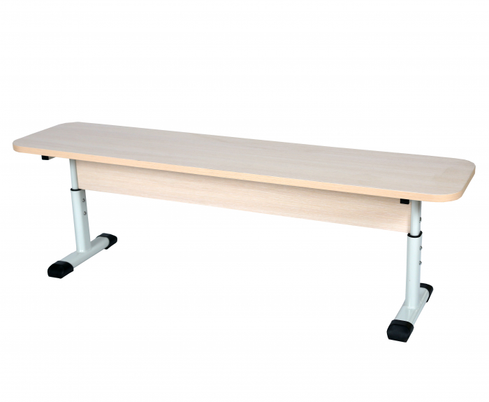 Banca cu 3 locuri fără spătar, tub plat-oval reglabila [1]