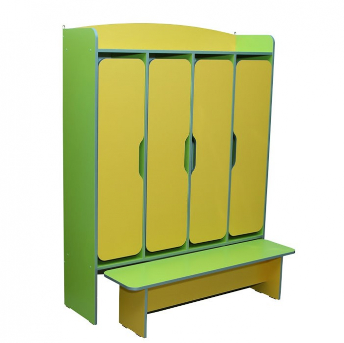 Dulap pentru copii cu patru uși, cu o Banca pentru un vestiar [1]