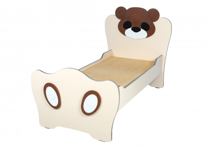 Pat pentru copii "Ursulet"" cu suprapuneri MDF, fara saltea [1]