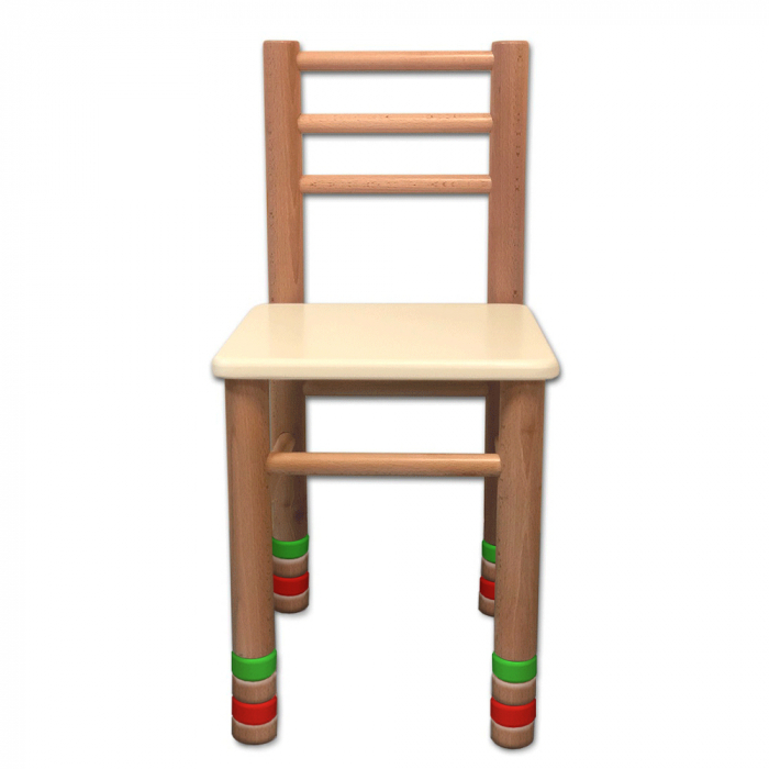 Scaun pentru copii din lemn natural (față), grupa de inaltime No 1-3 [1]