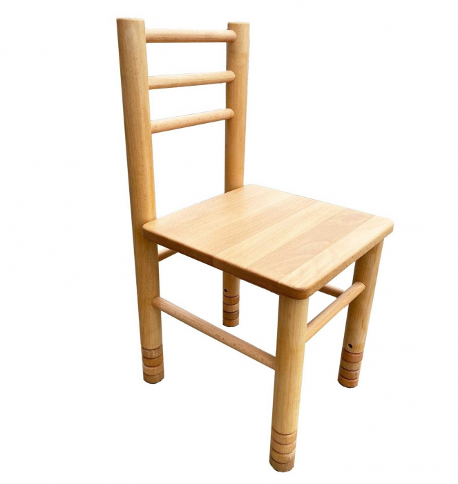 Scaun pentru copii din lemn natural grupa de inaltime  No1-3 [1]