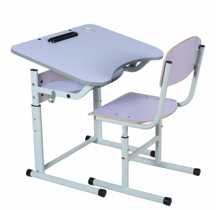 Set de masa cu 1 loc cu reglarea unghiului de inclinare a blatului și un raft [1]