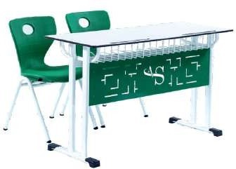 Set scaune si banca scolara dubla verde [1]