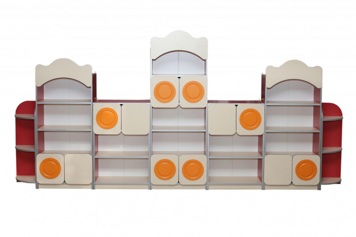 Unitatea de perete pentru copii 7 Dulape cu suprapuneri MDF [1]