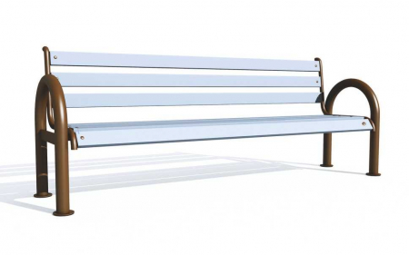 Mobilier exterior - Banca modernă cu structură metalică