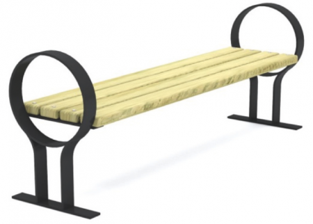 Banca modernă cu structura metalică