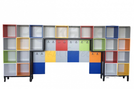 Depozitare si organizare - Dulap compartimentat cu cuiere