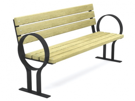 Banca din lemn cu spătar