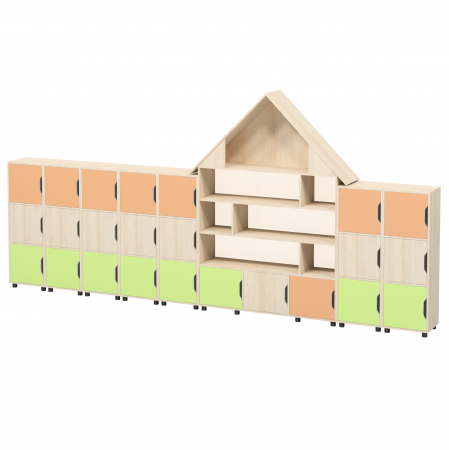 Mobilier tematic - Unitate depozitare pentru copii "Casa"