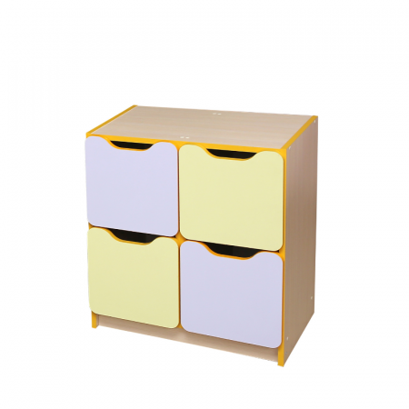 Depozitare si organizare - Dulap cu 4 sertare colorate No 8