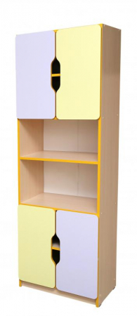 Mobilier scolar - Dulap cu 4 usi colorate