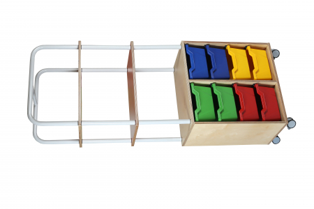 Mobilier scolar - Dulap depozitare cu tije metalice