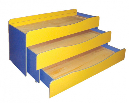 Patuturi si saltele - Pat cu trei niveluri pentru copii fără saltea