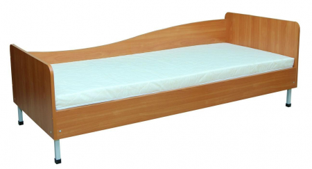 Mobilier scolar - Pat cu tablii rotunjite, perete lateral de protectie pe stanga