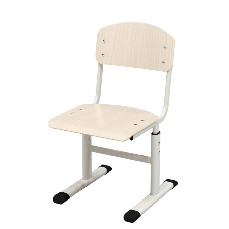 Banci si scaune sali de clasa - Scaun în formă de T tub plat-oval, cu acoperire HPL