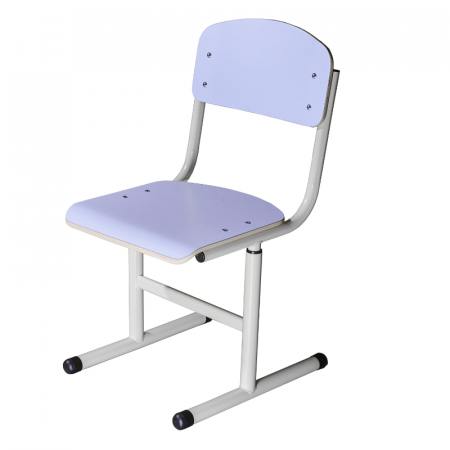 Mobilier scolar - Scaun în formă de T tub rotund cu acoperire HPL