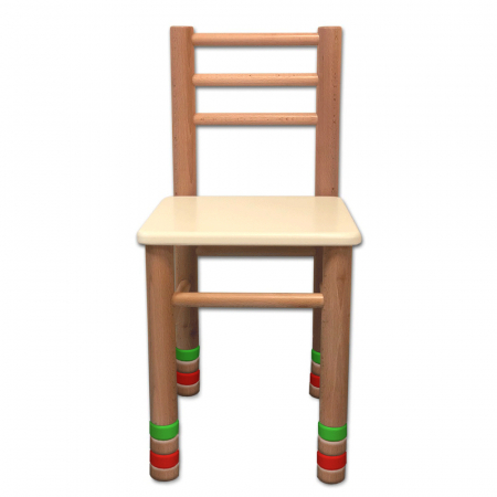 Mese si scaune si tabureti - Scaun pentru copii din lemn natural (față), grupa de inaltime No 1-3