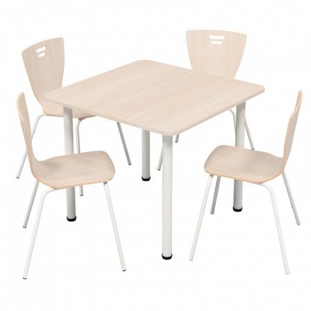 Set masa pătrată de 4 locuri pentru sala de mese [1]