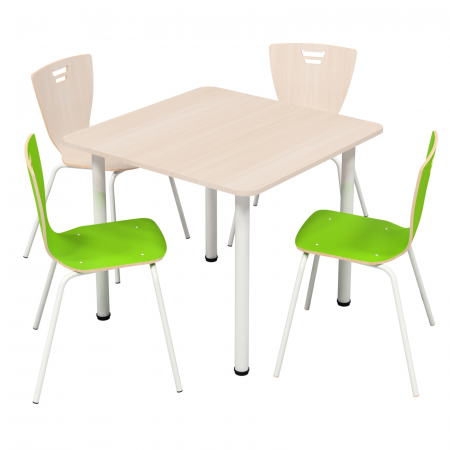 Seturi scaune si mese - Set masa pătrată de 4 locuri pentru sala de mese