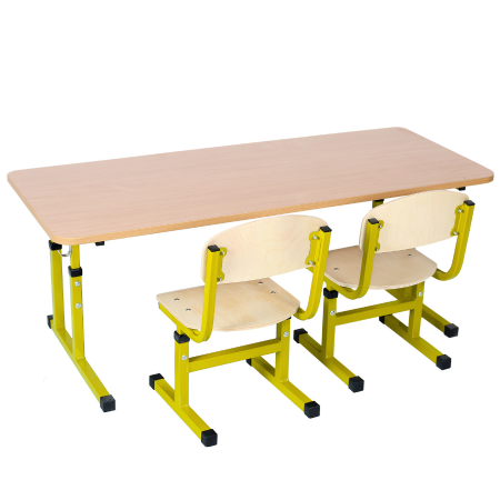 Banci si scaune sali de clasa - Set de 2 locuri pentru copii  №1-3 si  scaun