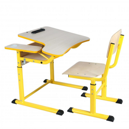 Banci si scaune sali de clasa - Set de masa cu 1 loc, transformator, No3-6 + scaun în forma de T, plat-oval