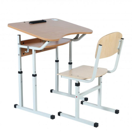 Banci si scaune sali de clasa - Set pupitru cu 1 scaun cu reglare a unghiului de înclinare a mesei
