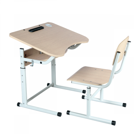 Banci si scaune sali de clasa - Set pupitru cu 1 scaun cu reglare a unghiului de înclinare a mesei