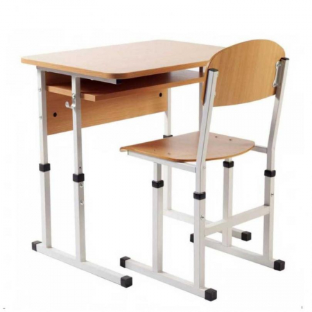 Banci si scaune sali de clasa - Set pupitru elev cu un raft, reglabil pe înălţime