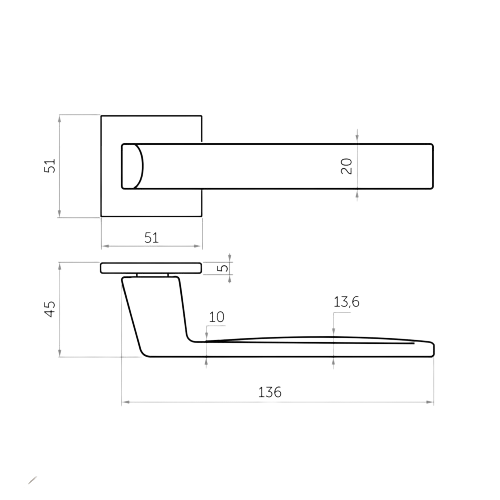 Mâner ușă interior AVIOR ECOVISION-S NICHEL (NISM) [2]