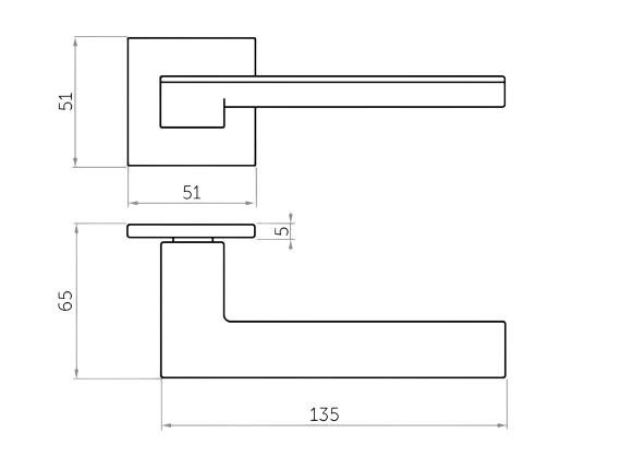 Mâner ușă interior ELECTRA ECOVISION-S GRAFIT (GRF) [2]