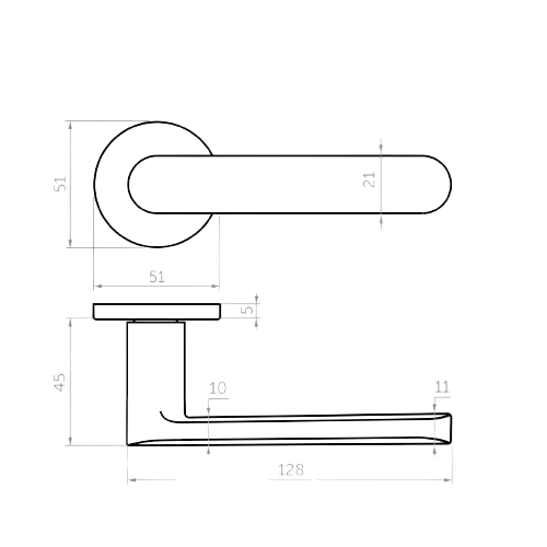 Mâner ușă interior KUMA ECOVISION-R AURIU (GSM) [2]
